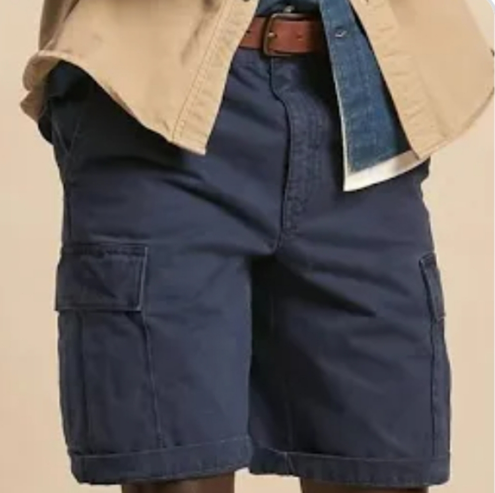 Banana Republic Men's Cargo Shorts Size 34 Boat Blue 100% Cotton